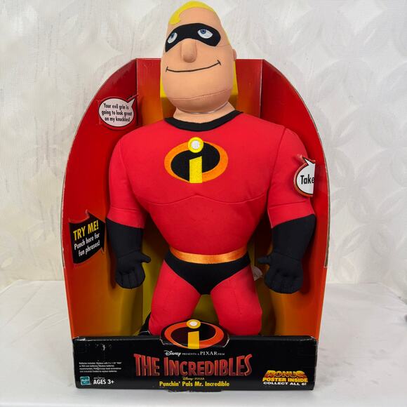 Disney The Incredibles Movie Talking Punchin Pal's MR INCREDIBLE 18" 2003 - Picture 10 of 10